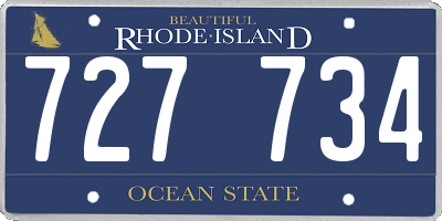 RI license plate 727734