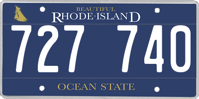 RI license plate 727740