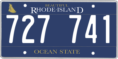 RI license plate 727741