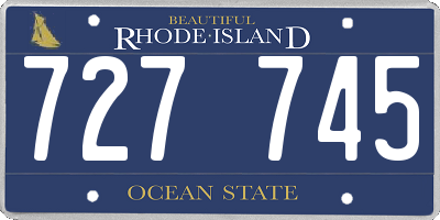RI license plate 727745