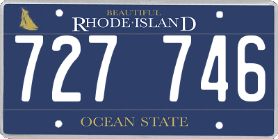 RI license plate 727746