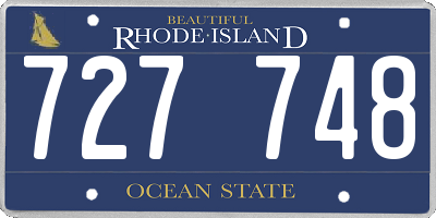 RI license plate 727748