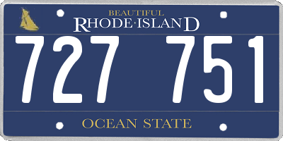RI license plate 727751