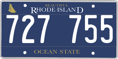 RI license plate 727755