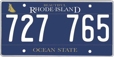 RI license plate 727765