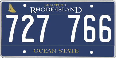 RI license plate 727766