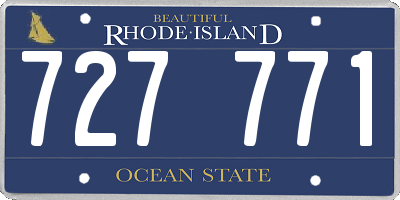 RI license plate 727771