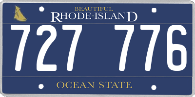 RI license plate 727776