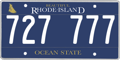 RI license plate 727777