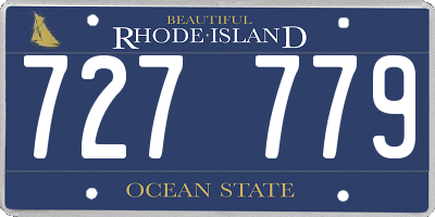 RI license plate 727779