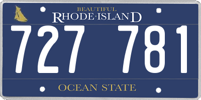 RI license plate 727781