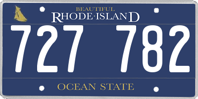RI license plate 727782