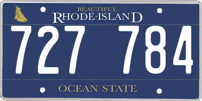 RI license plate 727784