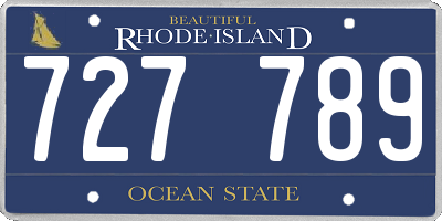 RI license plate 727789