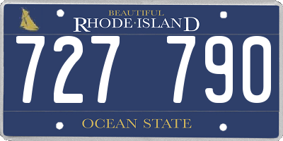 RI license plate 727790