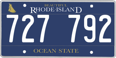 RI license plate 727792