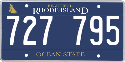 RI license plate 727795