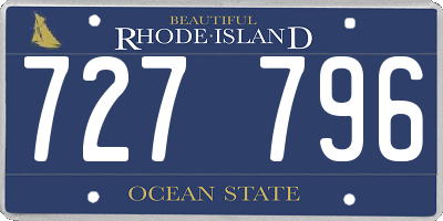 RI license plate 727796