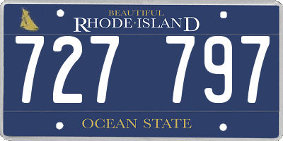 RI license plate 727797