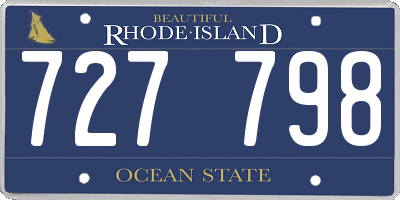 RI license plate 727798