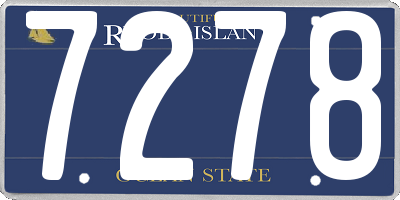 RI license plate 7278