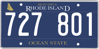 RI license plate 727801
