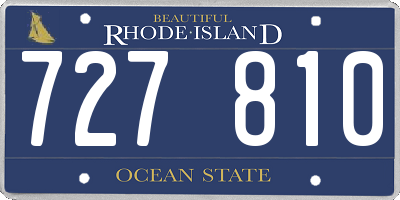 RI license plate 727810