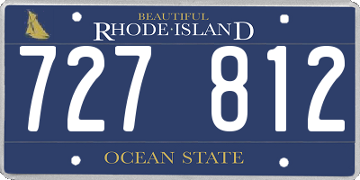 RI license plate 727812