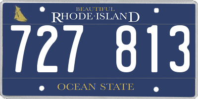 RI license plate 727813