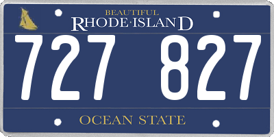 RI license plate 727827