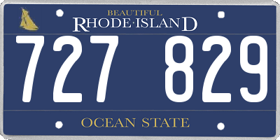 RI license plate 727829