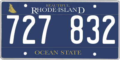 RI license plate 727832