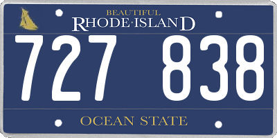 RI license plate 727838