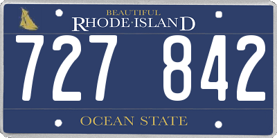 RI license plate 727842