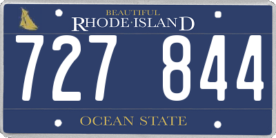 RI license plate 727844