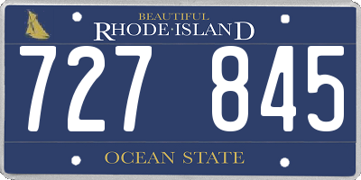 RI license plate 727845