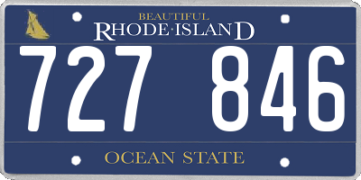 RI license plate 727846