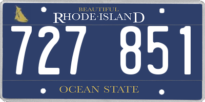 RI license plate 727851