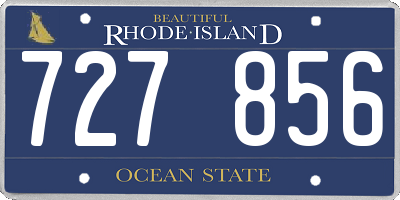 RI license plate 727856