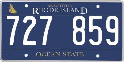 RI license plate 727859