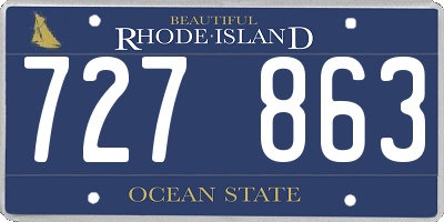 RI license plate 727863