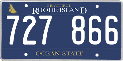 RI license plate 727866