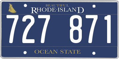 RI license plate 727871