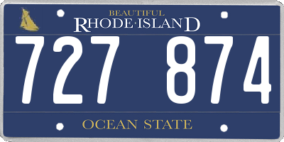 RI license plate 727874