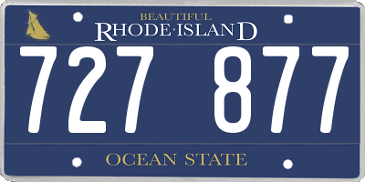 RI license plate 727877