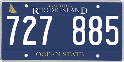 RI license plate 727885