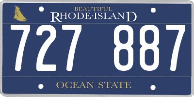 RI license plate 727887