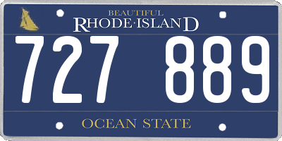 RI license plate 727889
