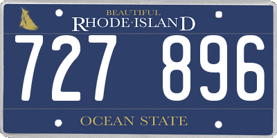 RI license plate 727896