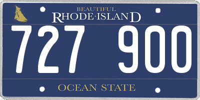 RI license plate 727900